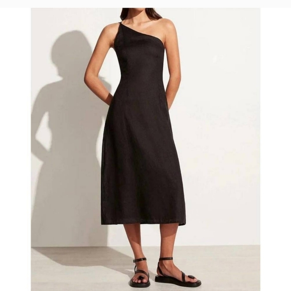 Faithfull The Brand Soko Linen Midi Dress size 8 - Picture 1 of 11